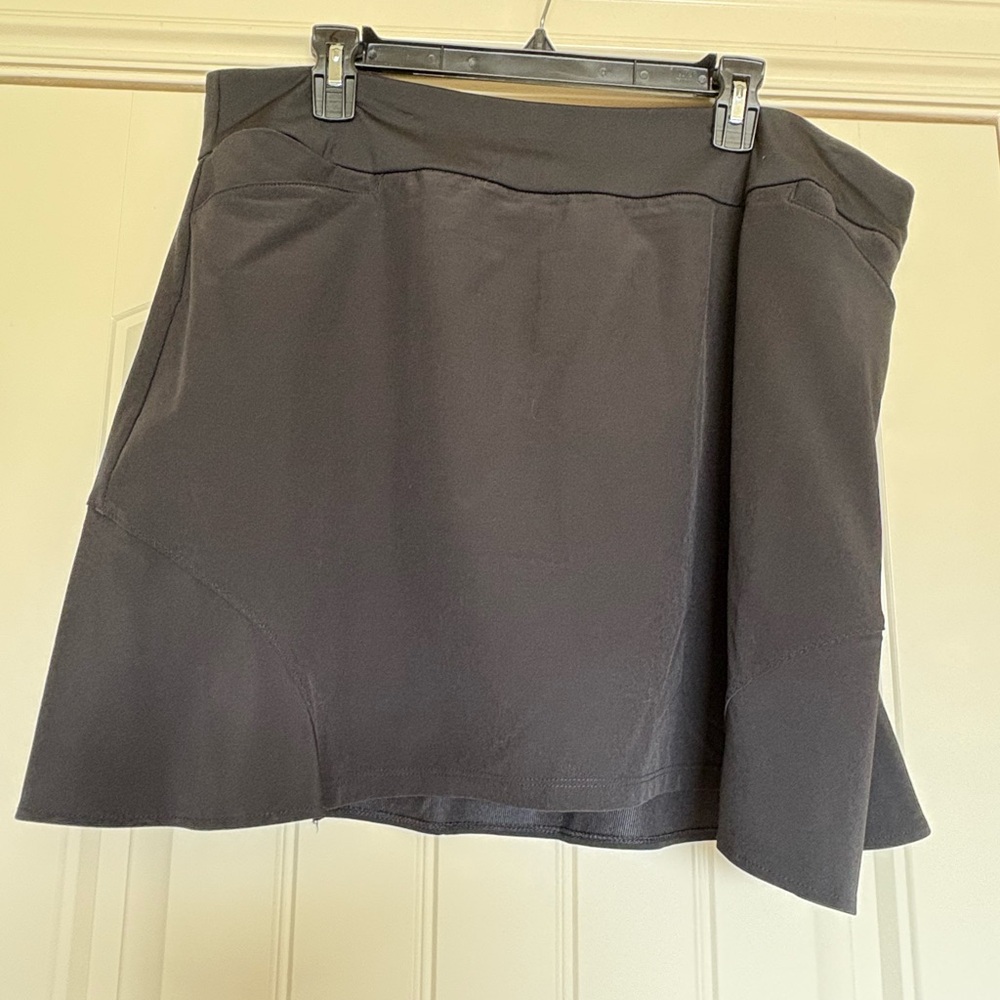 Adidas Black Asymmetrical Golf Skort Athletic Tennis Skirt Built In Shorts XL